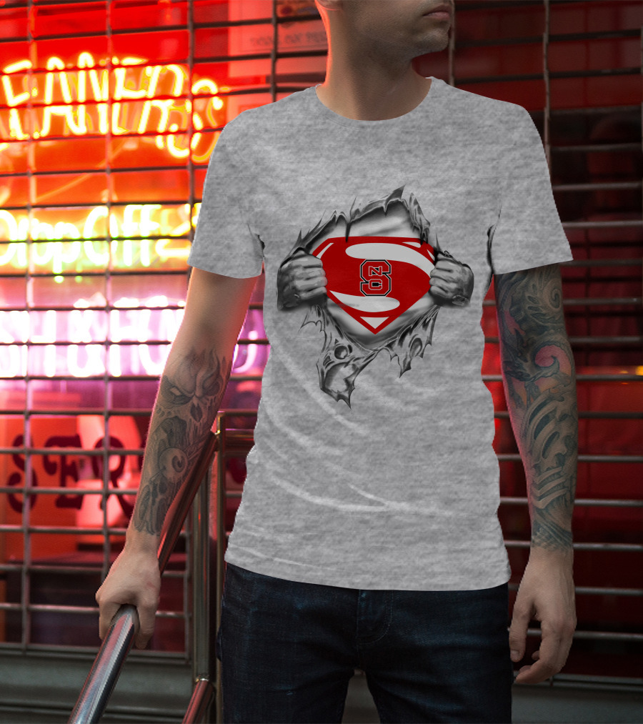 NC State Superman Logo Burst T-Shirt