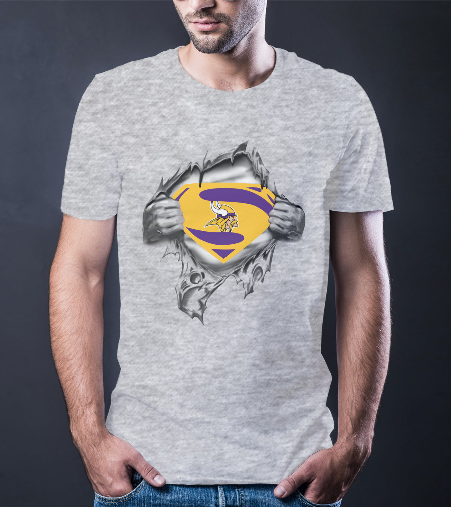 Vikings Logo Superman Shield Fusion T-Shirt
