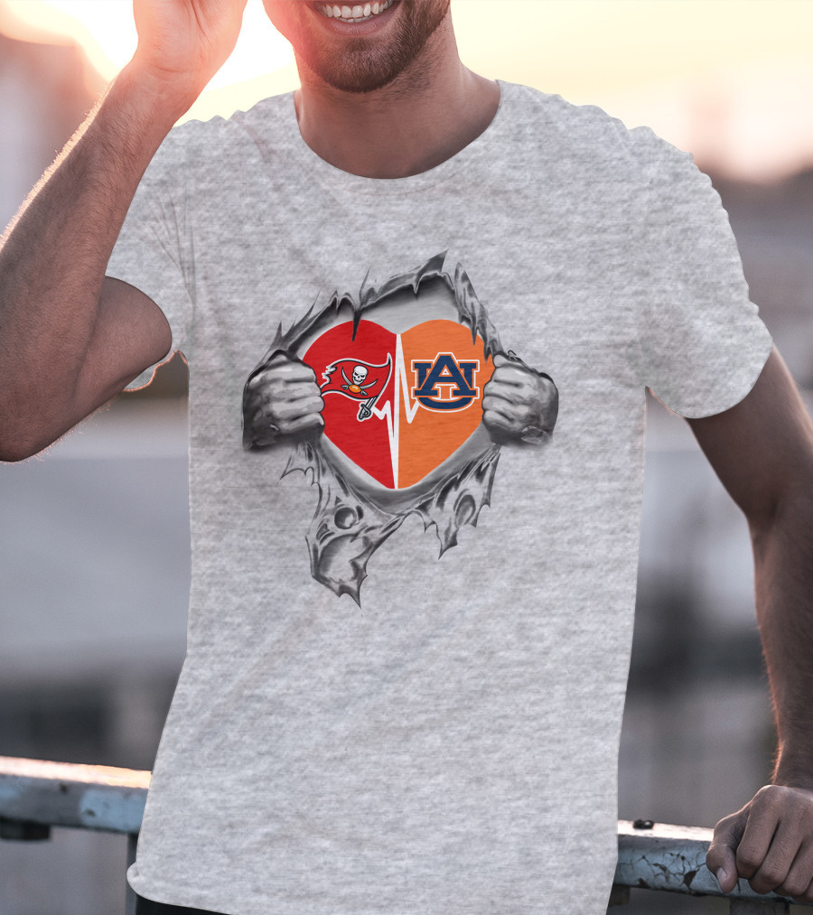 Buccaneers Auburn Heart Split T-Shirt