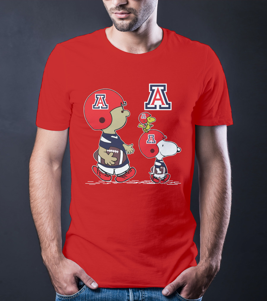 Arizona Wildcats Snoopy Football Team Peanuts Characters T-Shirt