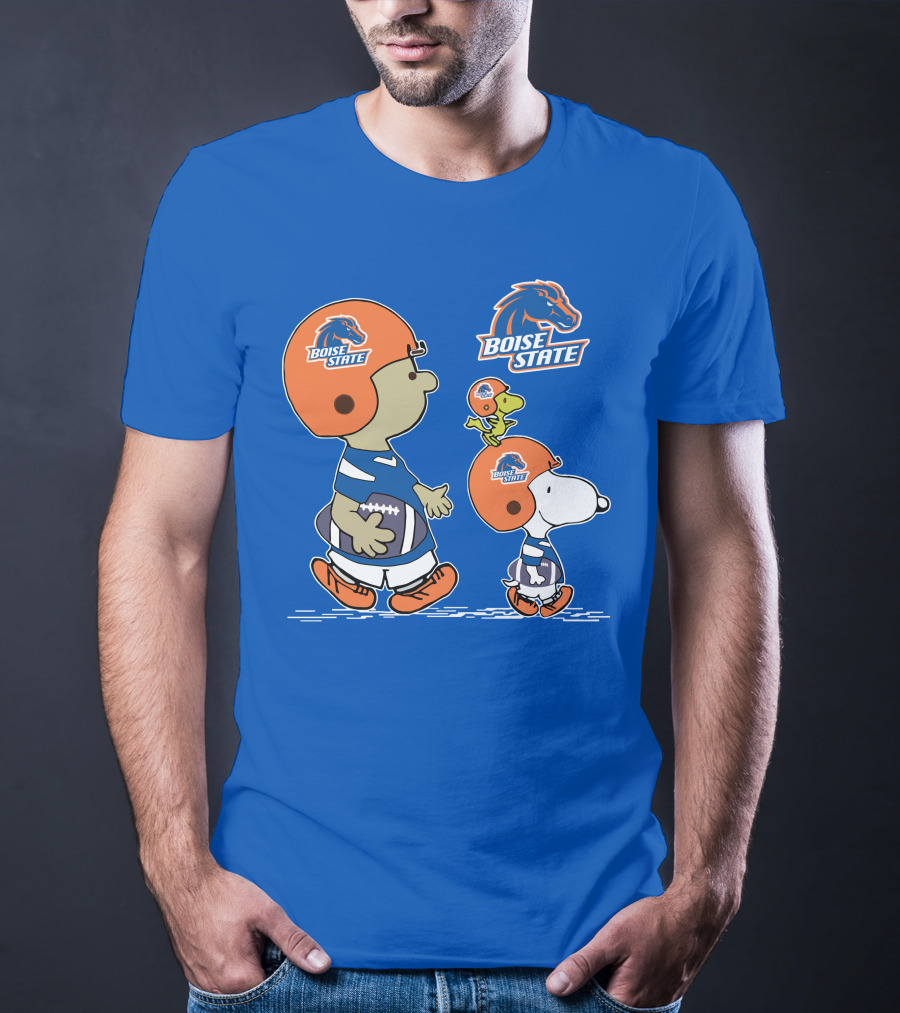 Boise State Broncos Peanuts Football Snoopy And Friends T-Shirt