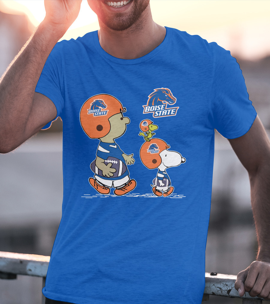 Boise State Broncos Peanuts Football Snoopy And Friends T-Shirt