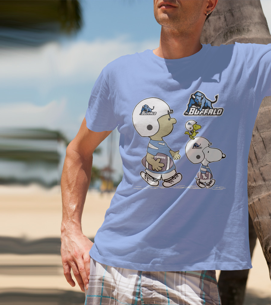 Buffalo Snoopy Helmet Football Team Peanuts Characters T-Shirt