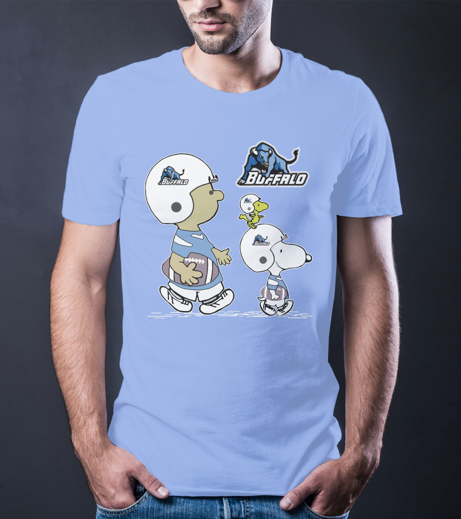 Buffalo Snoopy Helmet Football Team Peanuts Characters T-Shirt
