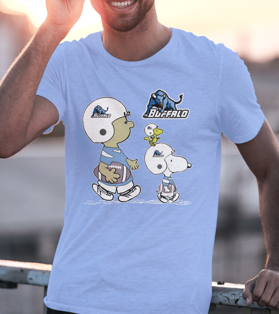 Buffalo Snoopy Helmet Football Team Peanuts Characters T-Shirt