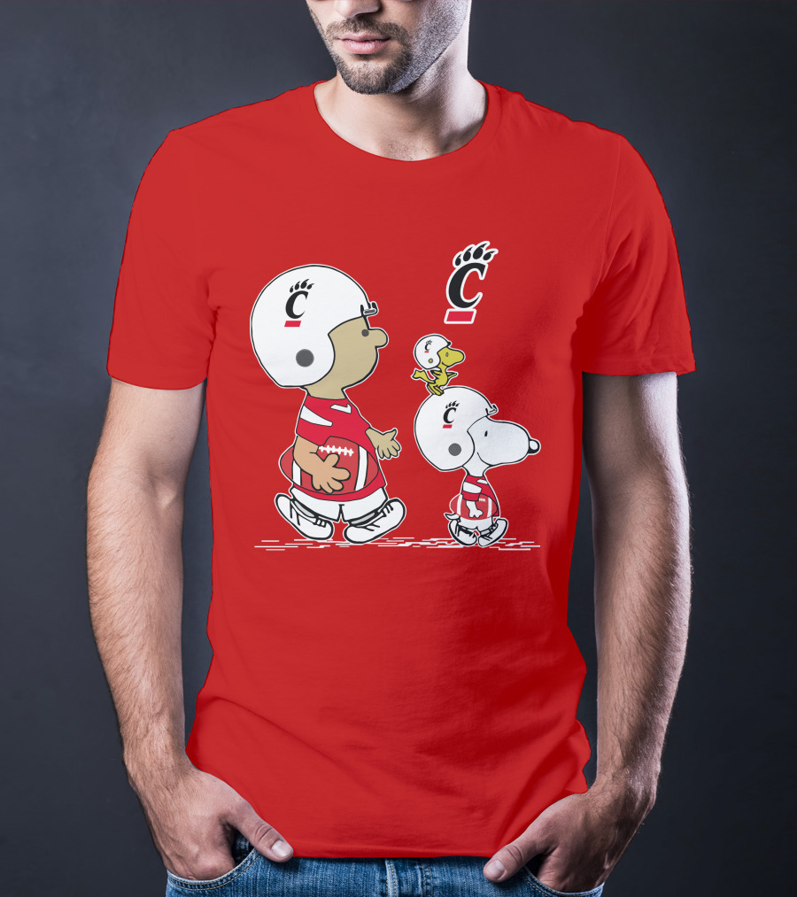 Cincinnati Bearcats Football Snoopy And Woodstock Game Day T-Shirt