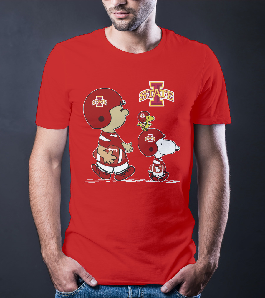 Iowa State Cyclones Snoopy Woodstock Football Peanuts Characters T-Shirt