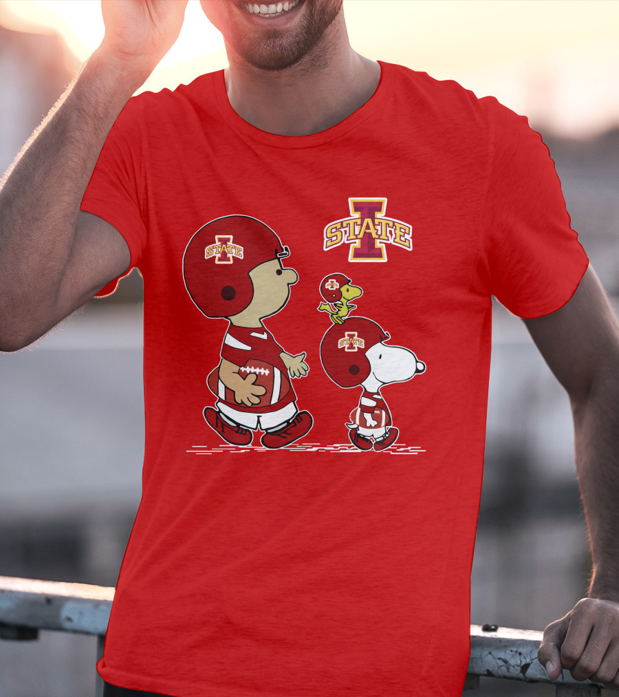 Iowa State Cyclones Snoopy Woodstock Football Peanuts Characters T-Shirt