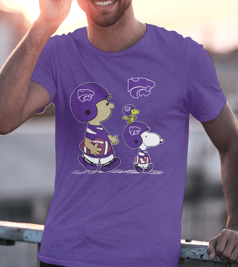 Kansas State Wildcats Snoopy And Woodstock Football Scene T-Shirt