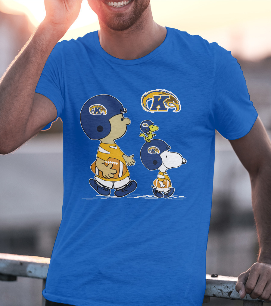 Kent State Golden Flashes Football Snoopy And Woodstock Peanuts Sports T-Shirt
