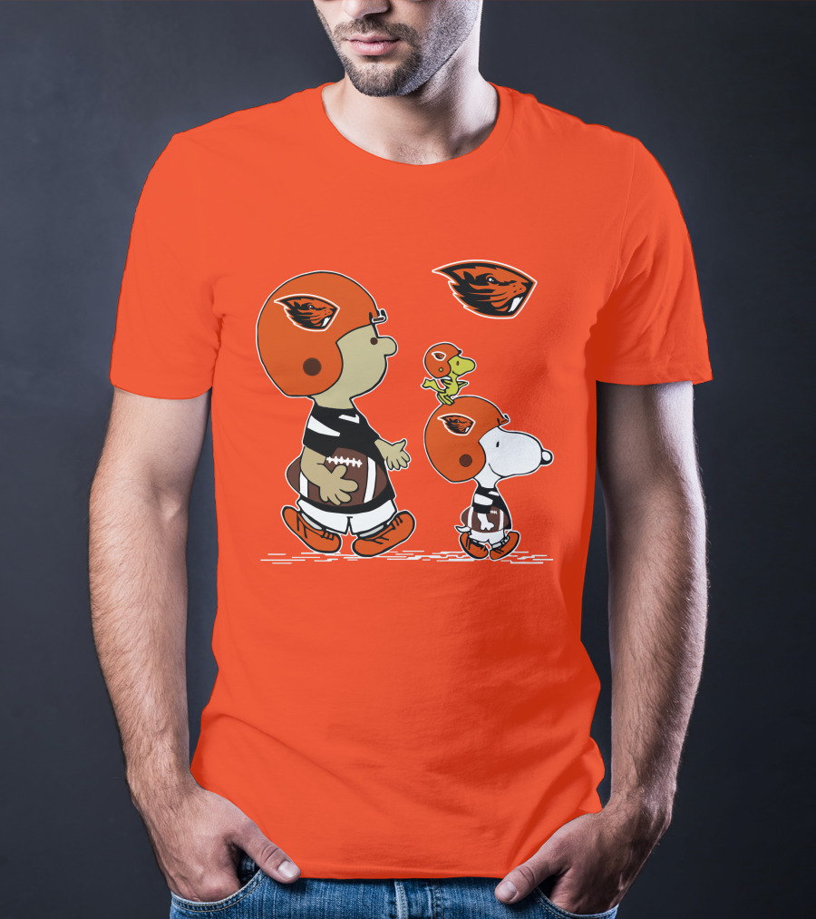 Oregon State Beavers Football Snoopy Woodstock Peanuts Charlie Brown T-Shirt