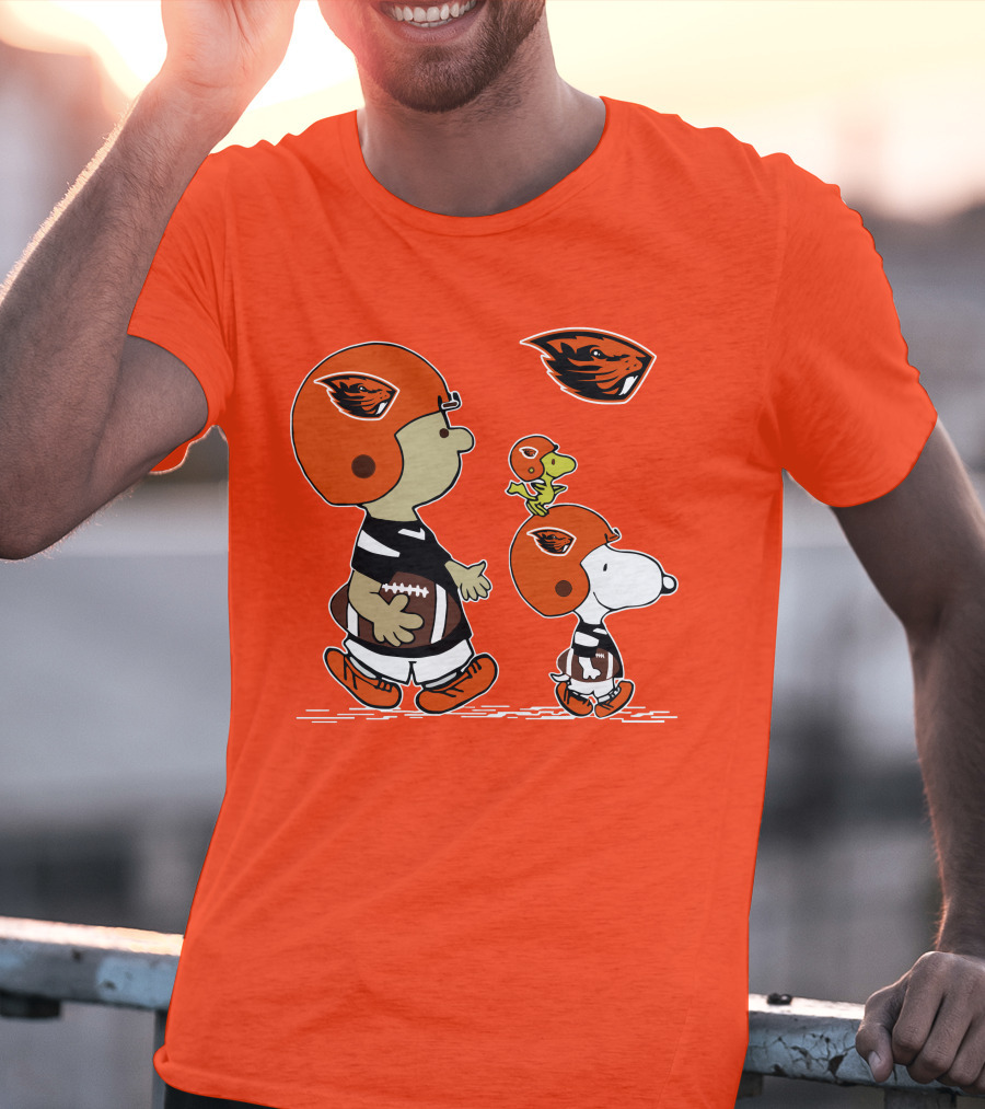 Oregon State Beavers Football Snoopy Woodstock Peanuts Charlie Brown T-Shirt