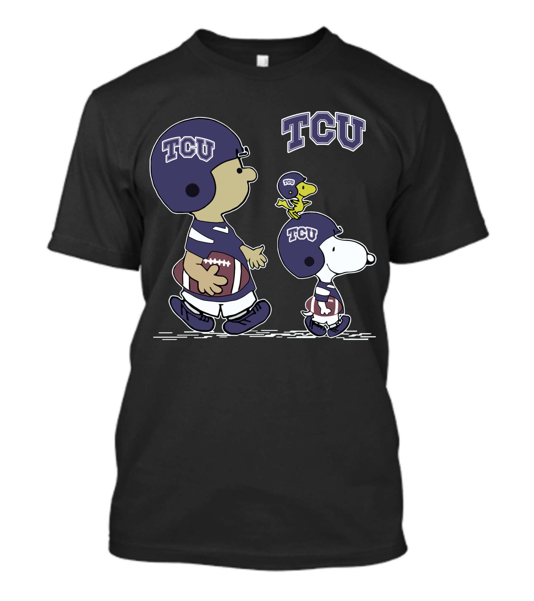 Tcu Peanuts Snoopy Woodstock Football Texas Team T-Shirt