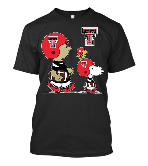 Texas Tech Peanuts Football Snoopy And Woodstock T-Shirt