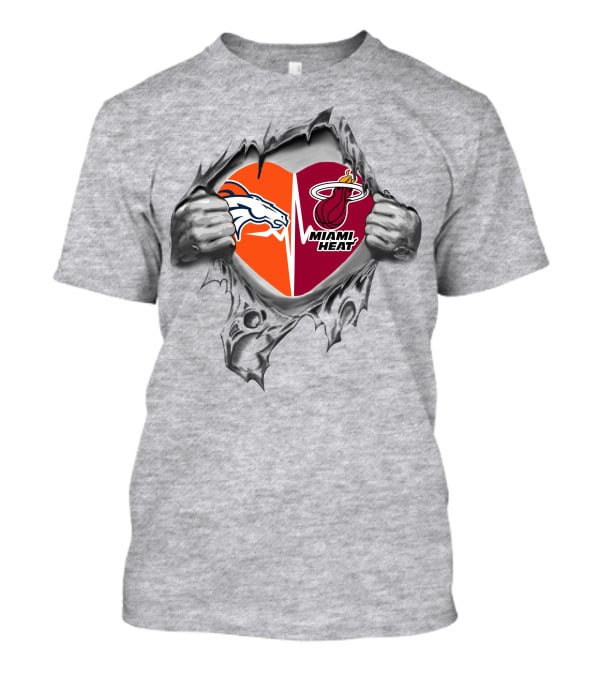 Broncos Miami Heart Burst Passion T-Shirt