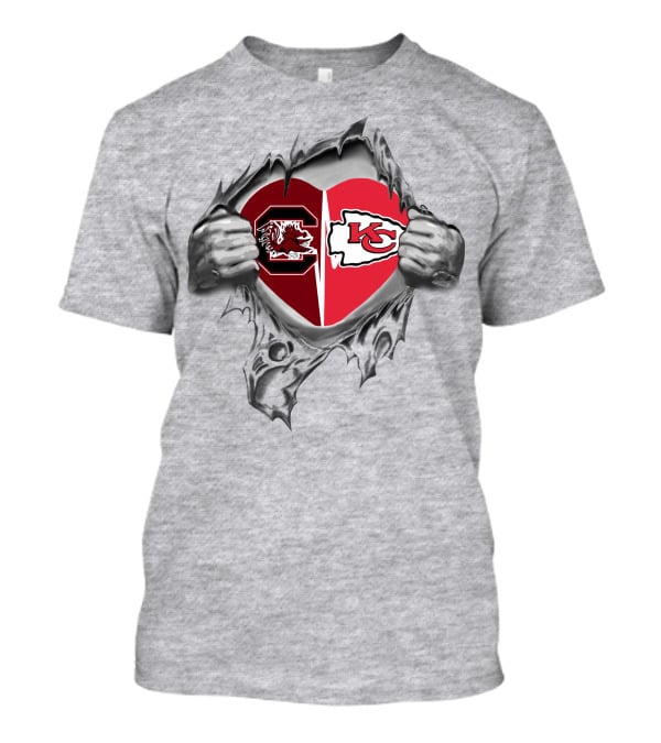 Chiefs Kansas City Gamecocks South Carolina It's In My Heart T-Shirt