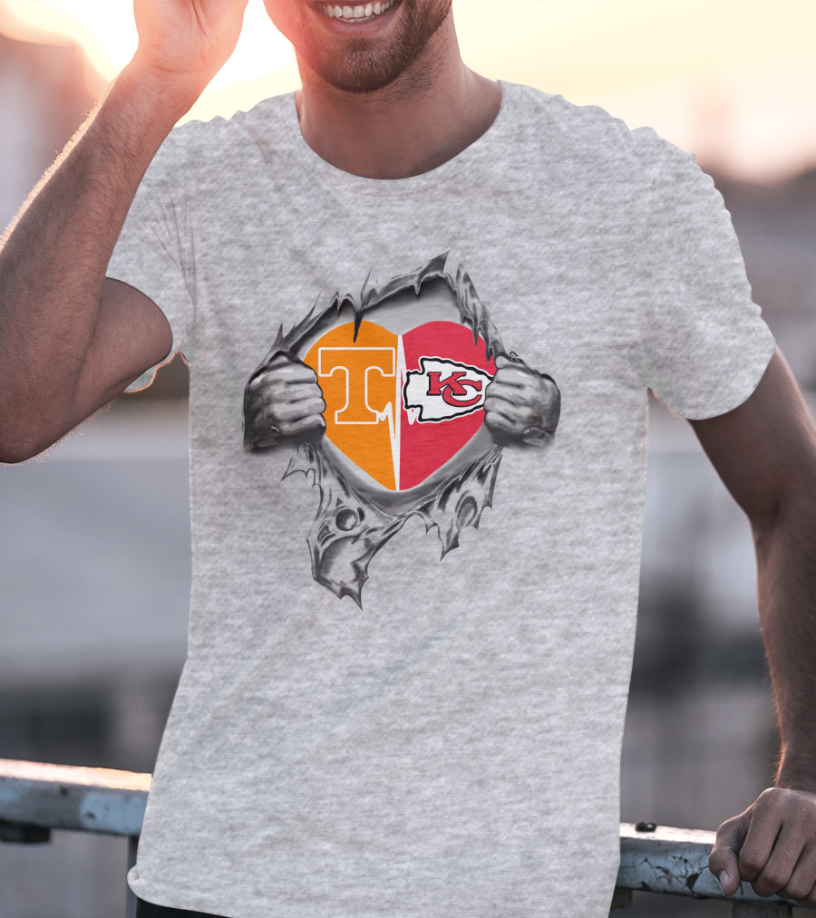 Tennessee Kansas City Chiefs Heart It's In My Heart T-Shirt