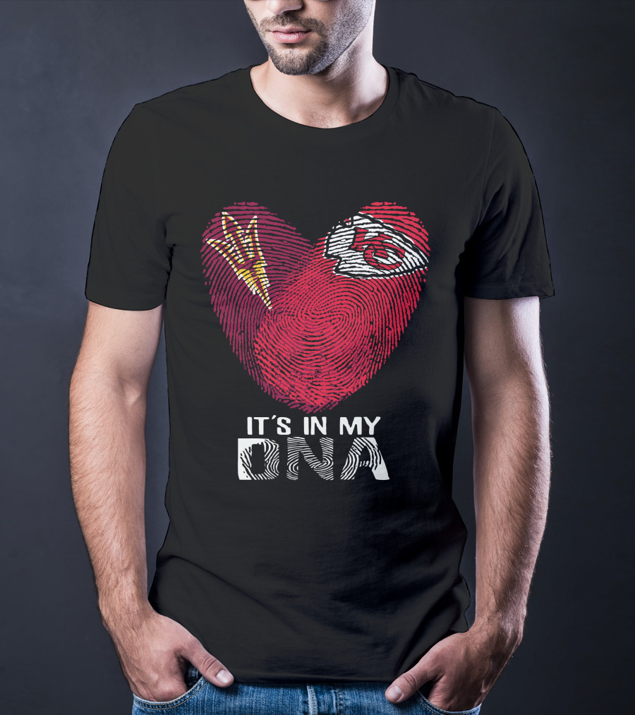 Arizona State Sun Devils And Kansas City Chiefs It's In My DNA T-Shirt