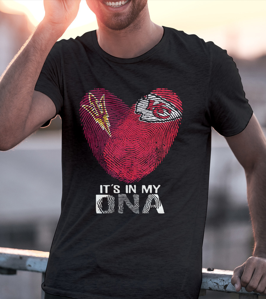 Arizona State Sun Devils And Kansas City Chiefs It's In My DNA T-Shirt