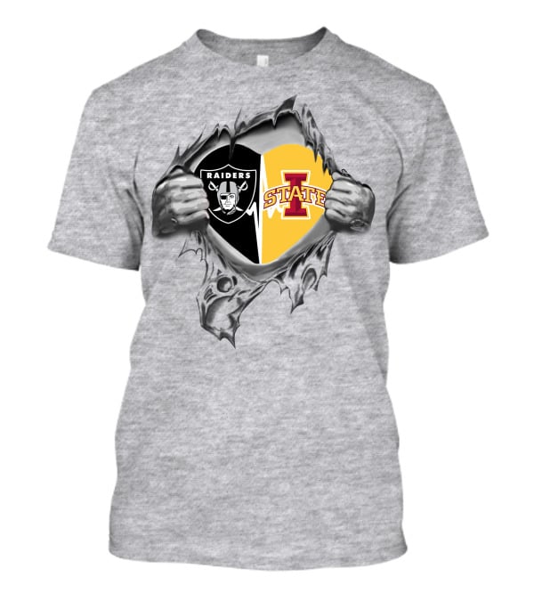Raiders Iowa State Cyclones In My Heart Icons And Loyalty Fusion T-Shirt