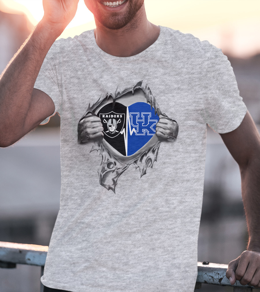 Raiders Kentucky Heartbeat UK Logo T-Shirt