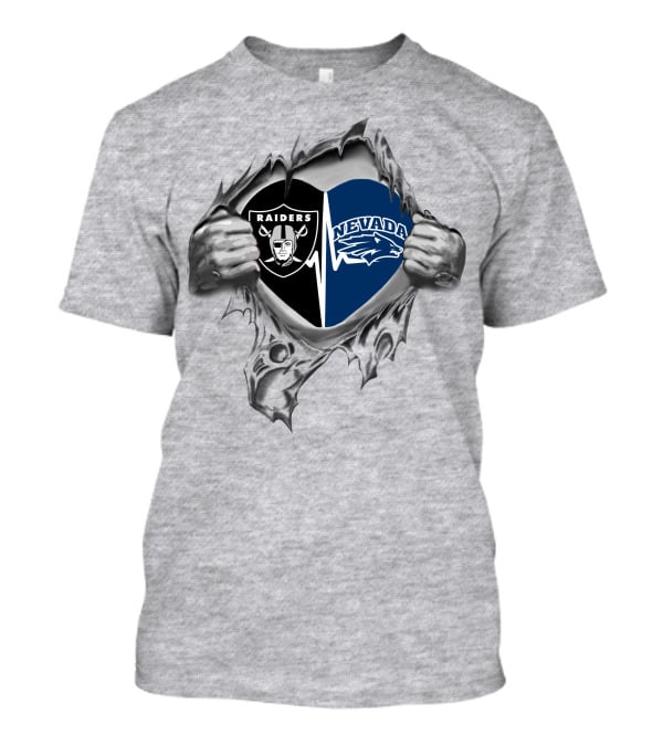 Raiders Nevada Wolf Pack Heart Raiders Nevada Wolf Pack T-Shirt