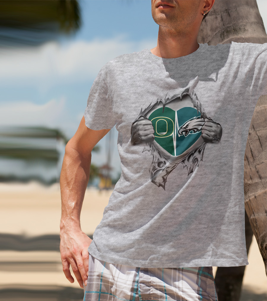 Eagles Ducks Heart Logo Fan Passion T-Shirt