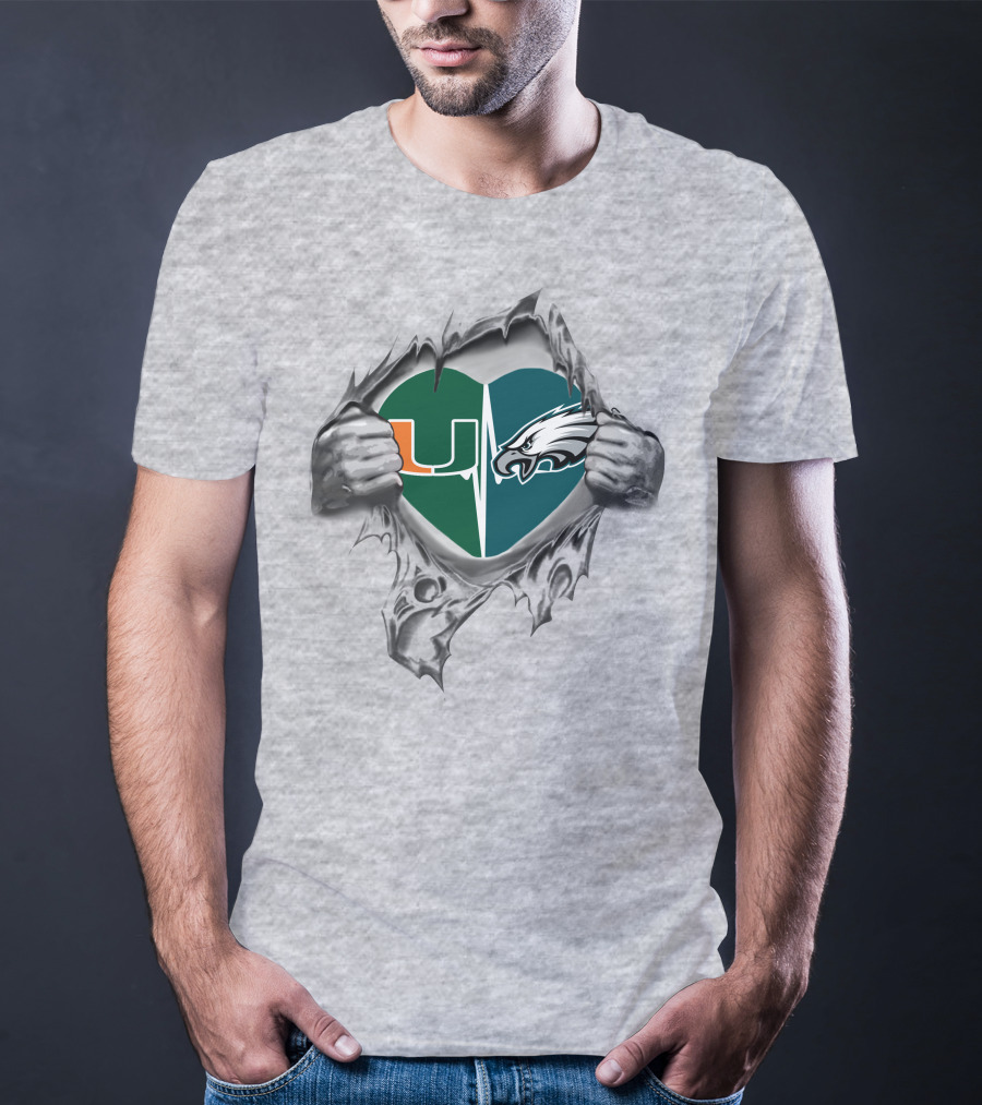 Eagles Hurricanes Heartbeat Loyalty T-Shirt