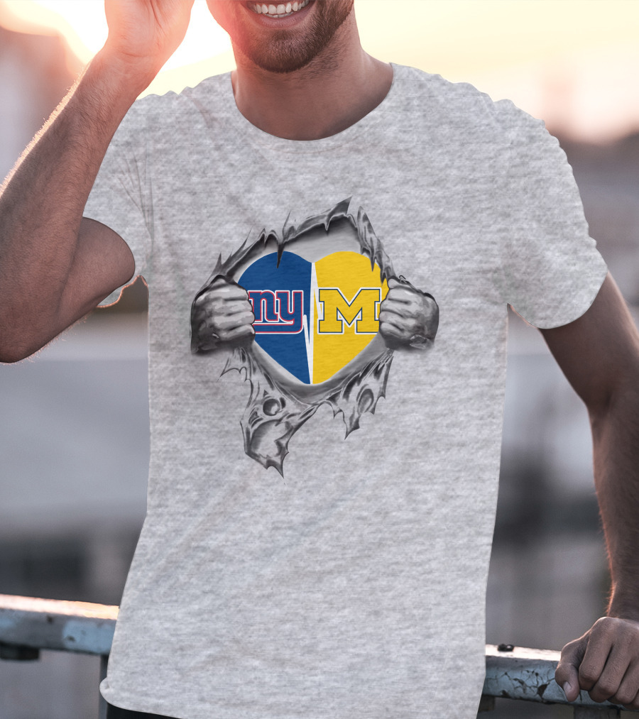 Giants Michigan Heart Torn Open T-Shirt