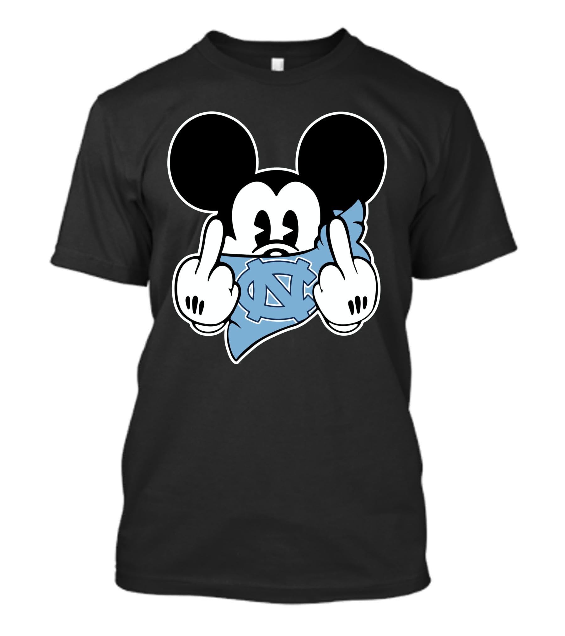 North Carolina Tar Heels Mickey Middle Finger T-Shirt