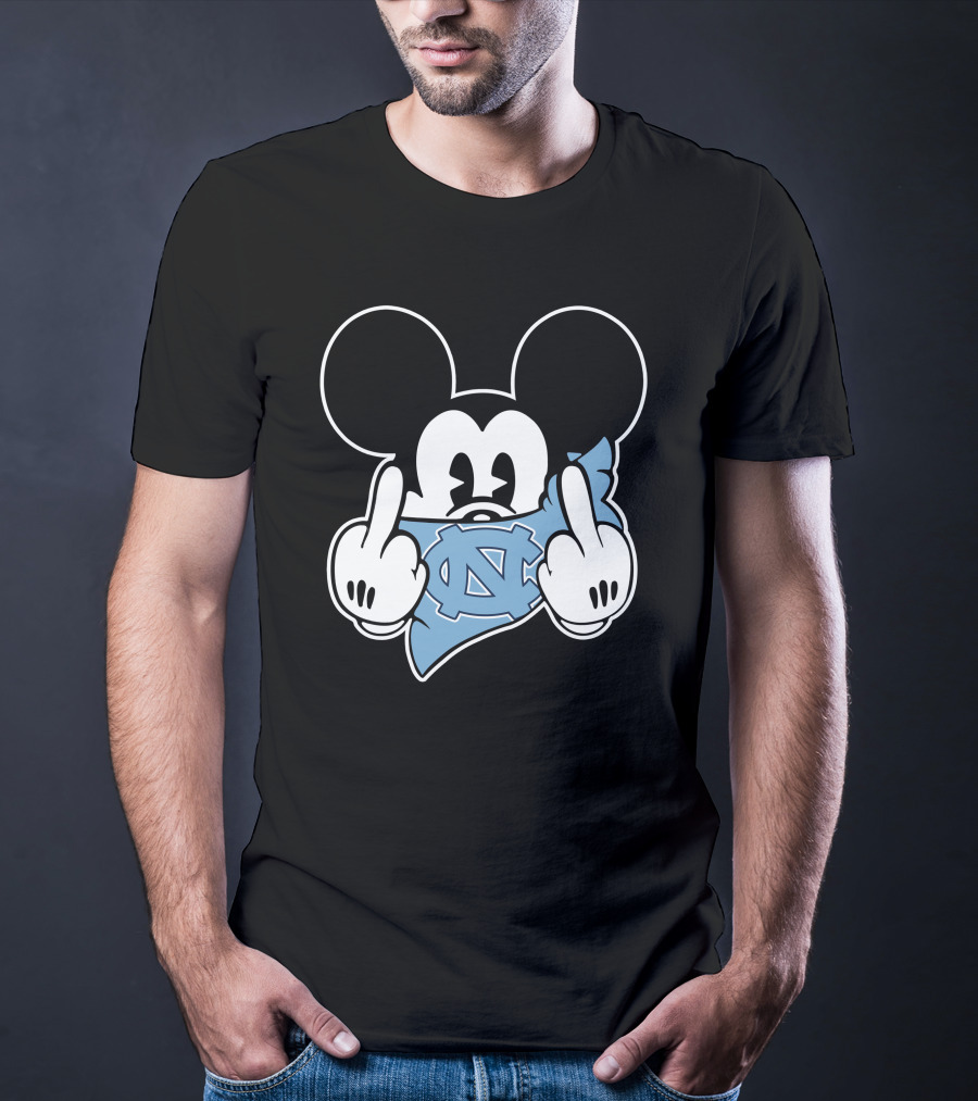 North Carolina Tar Heels Mickey Middle Finger T-Shirt