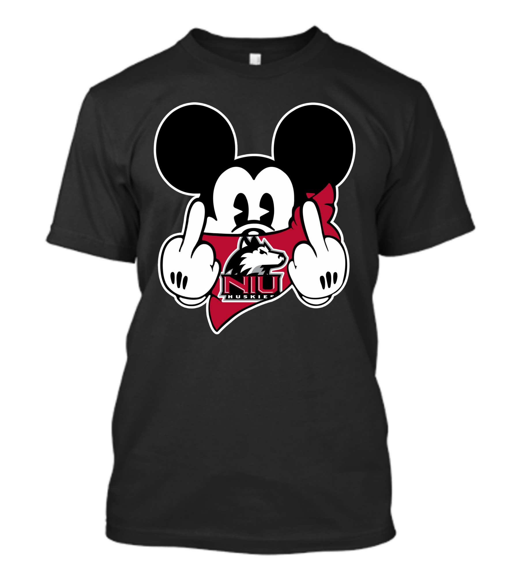 Northern Illinois Huskies NIU Mickey Mouse Image T-Shirt