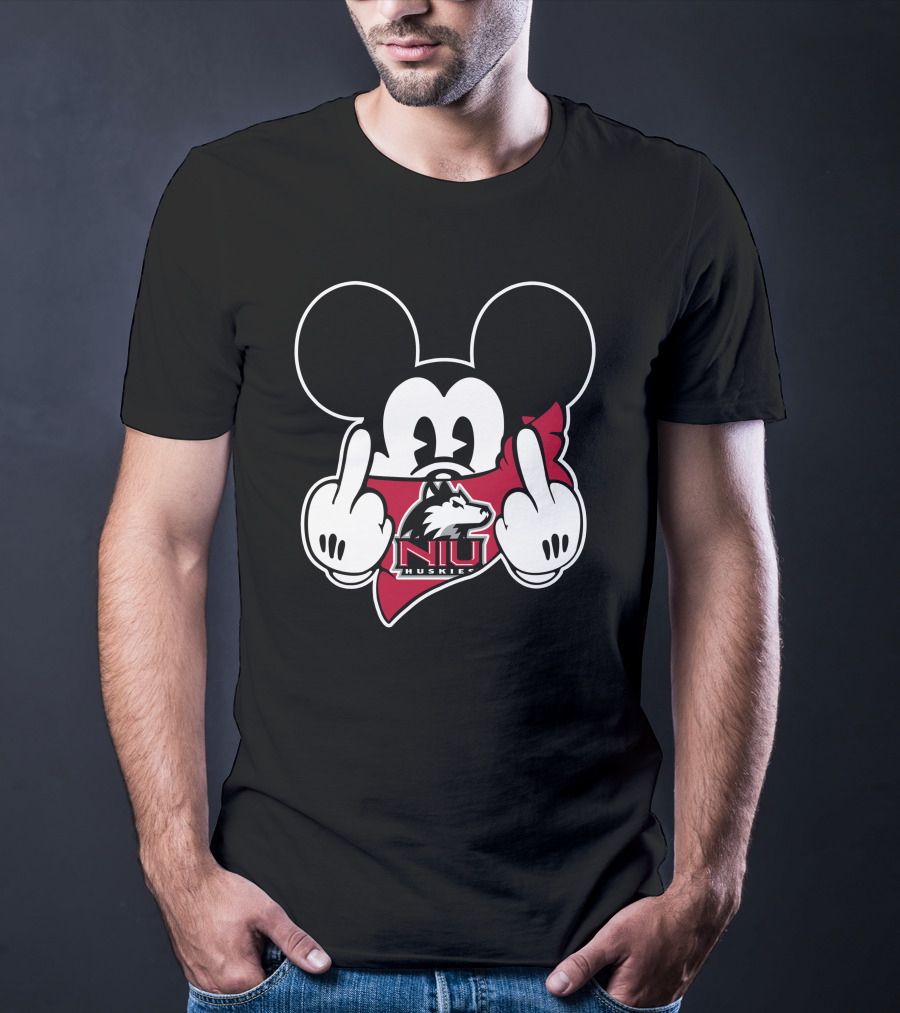 Northern Illinois Huskies NIU Mickey Mouse Image T-Shirt