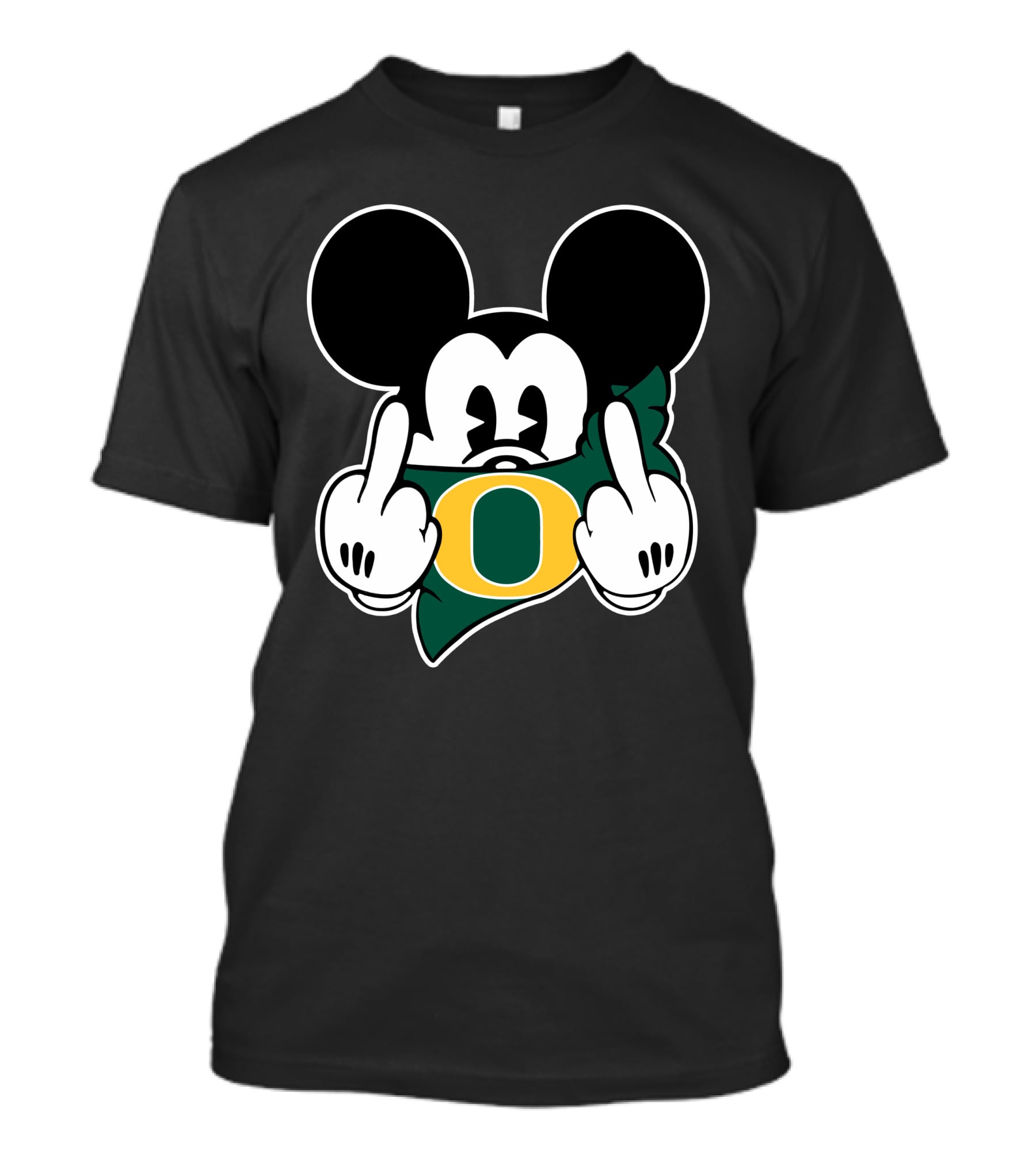 Oregon Ducks Mickey Middle Finger T-Shirt