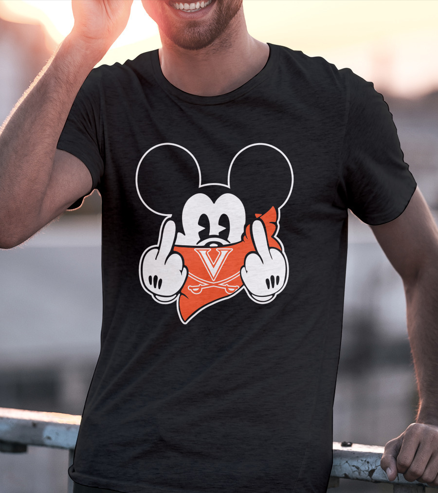Virginia Cavaliers Mickey Mouse Middle Fingers T-Shirt