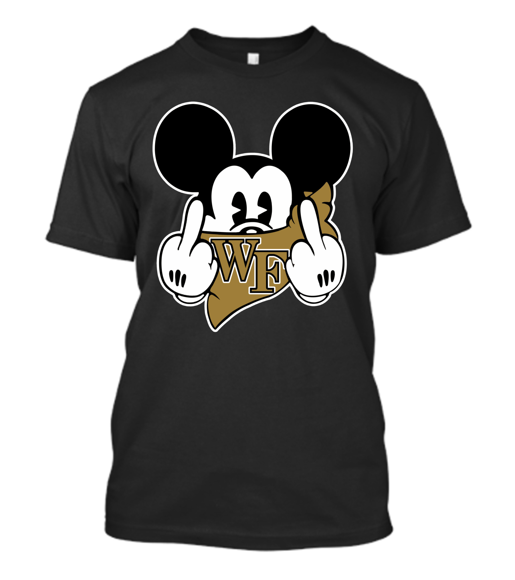 Wake Forest Demon Deacons Mickey WF Logo Gesture T-Shirt