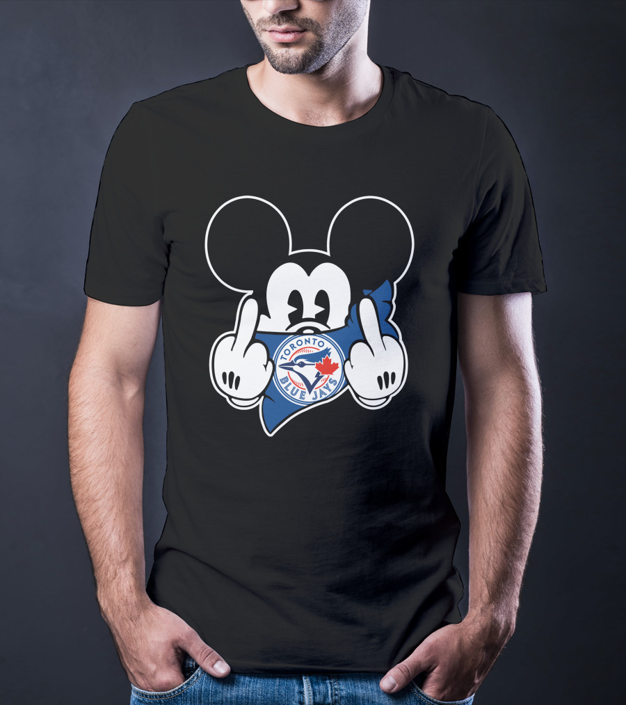Toronto Blue Jays Mickey Mouse Middle Finger T-Shirt