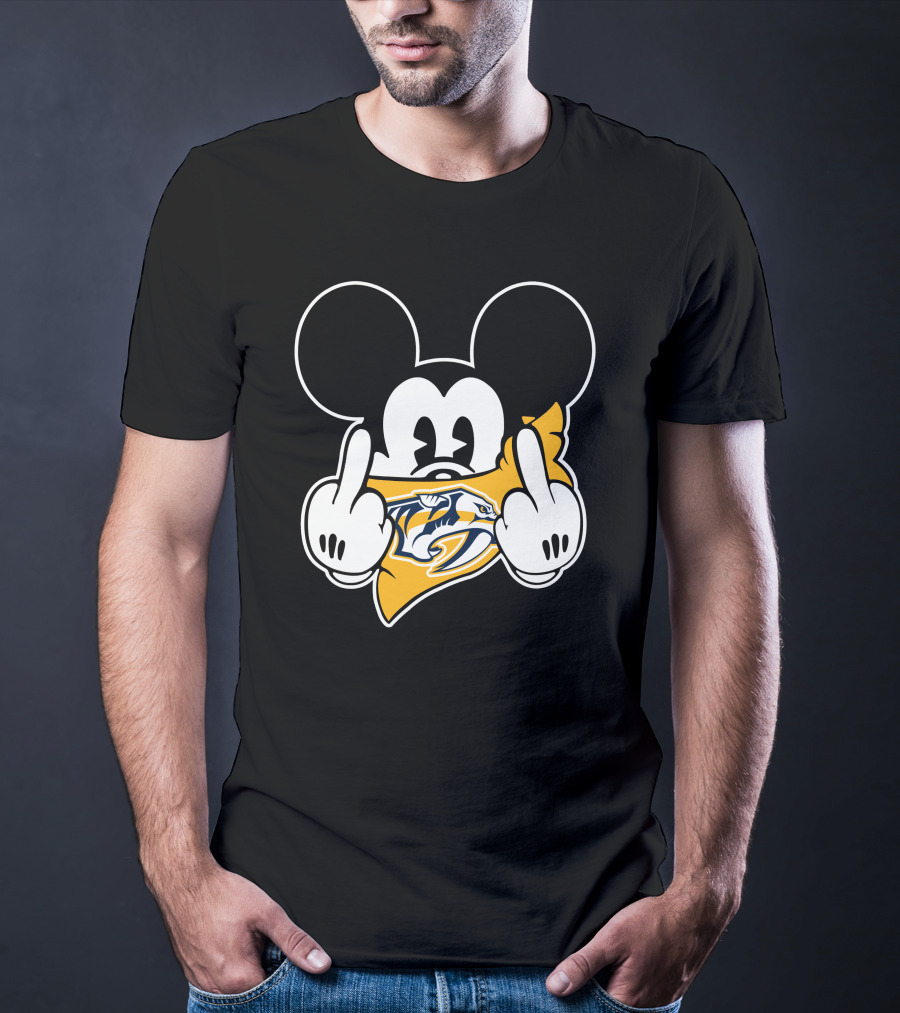 Nashville Predators Mickey Mouse Middle Finger T-Shirt