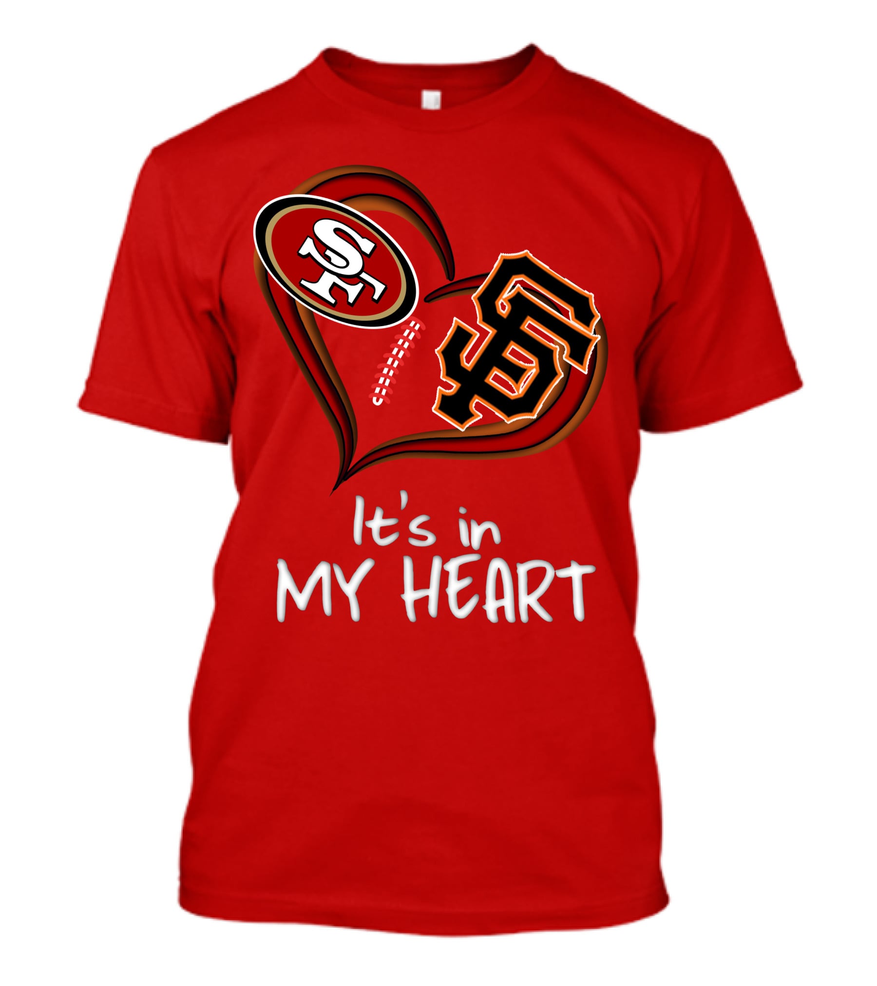 49ers Giants It's In My Heart T-Shirt