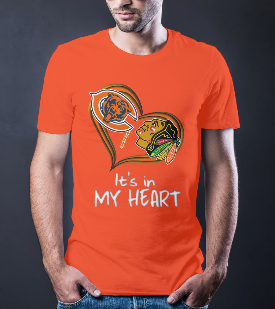 Bears Blackhawks It's In My Heart T-Shirt