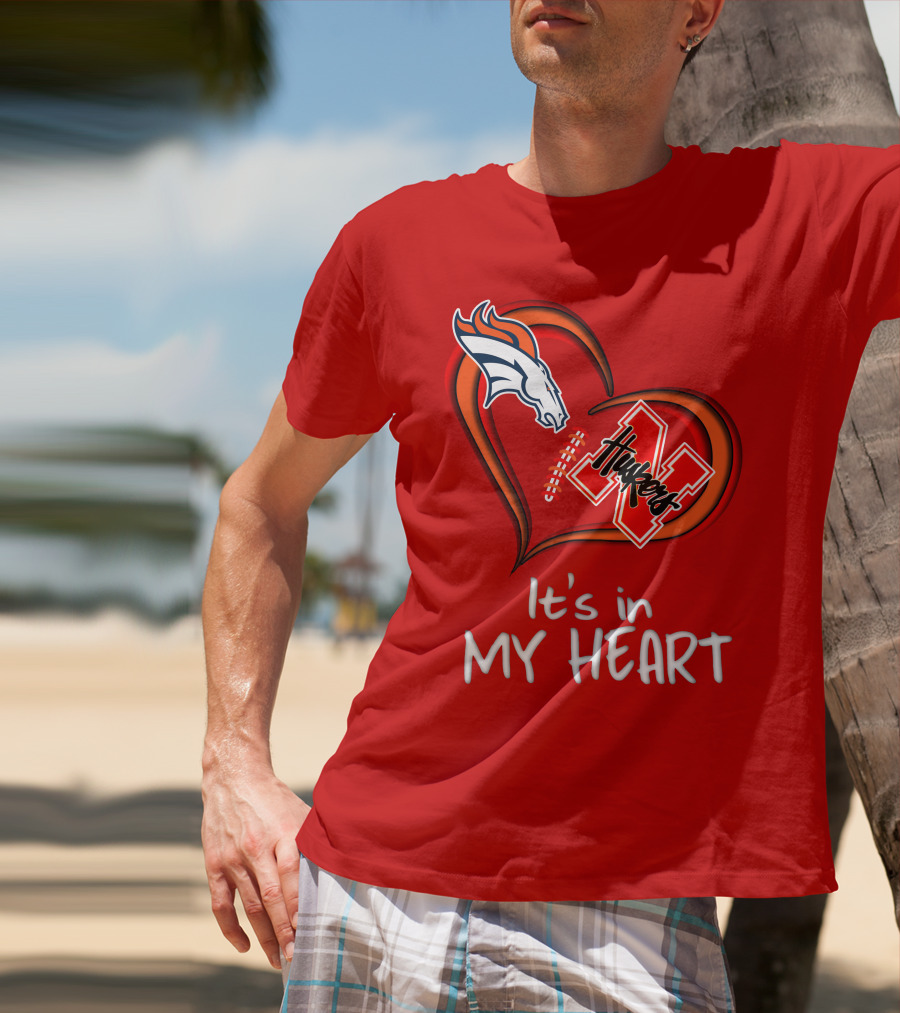 Broncos Huskers It's In My Heart T-Shirt