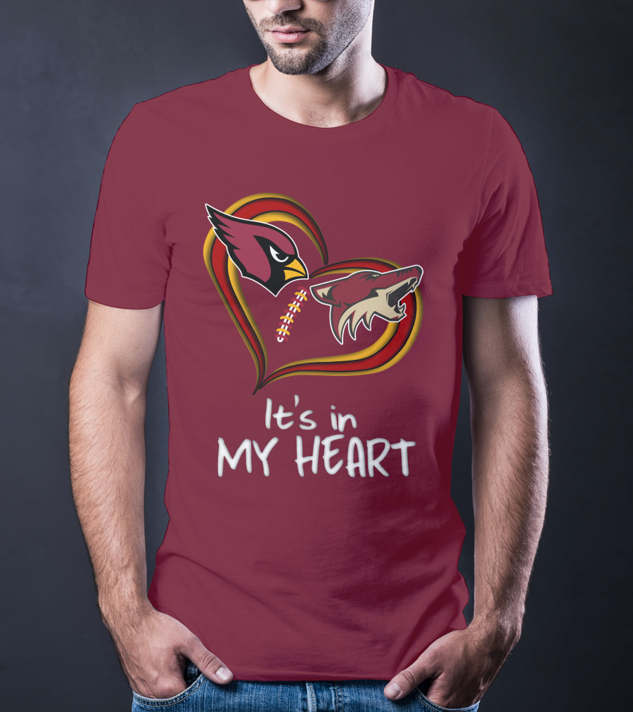 Arizona Cardinals Coyotes It's In My Heart T-Shirt