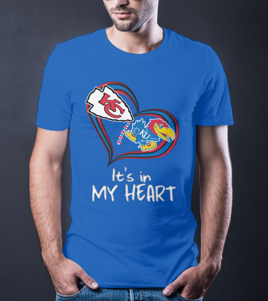 Kansas City Chiefs And Kansas Jayhawks It's In My Heart T-Shirt