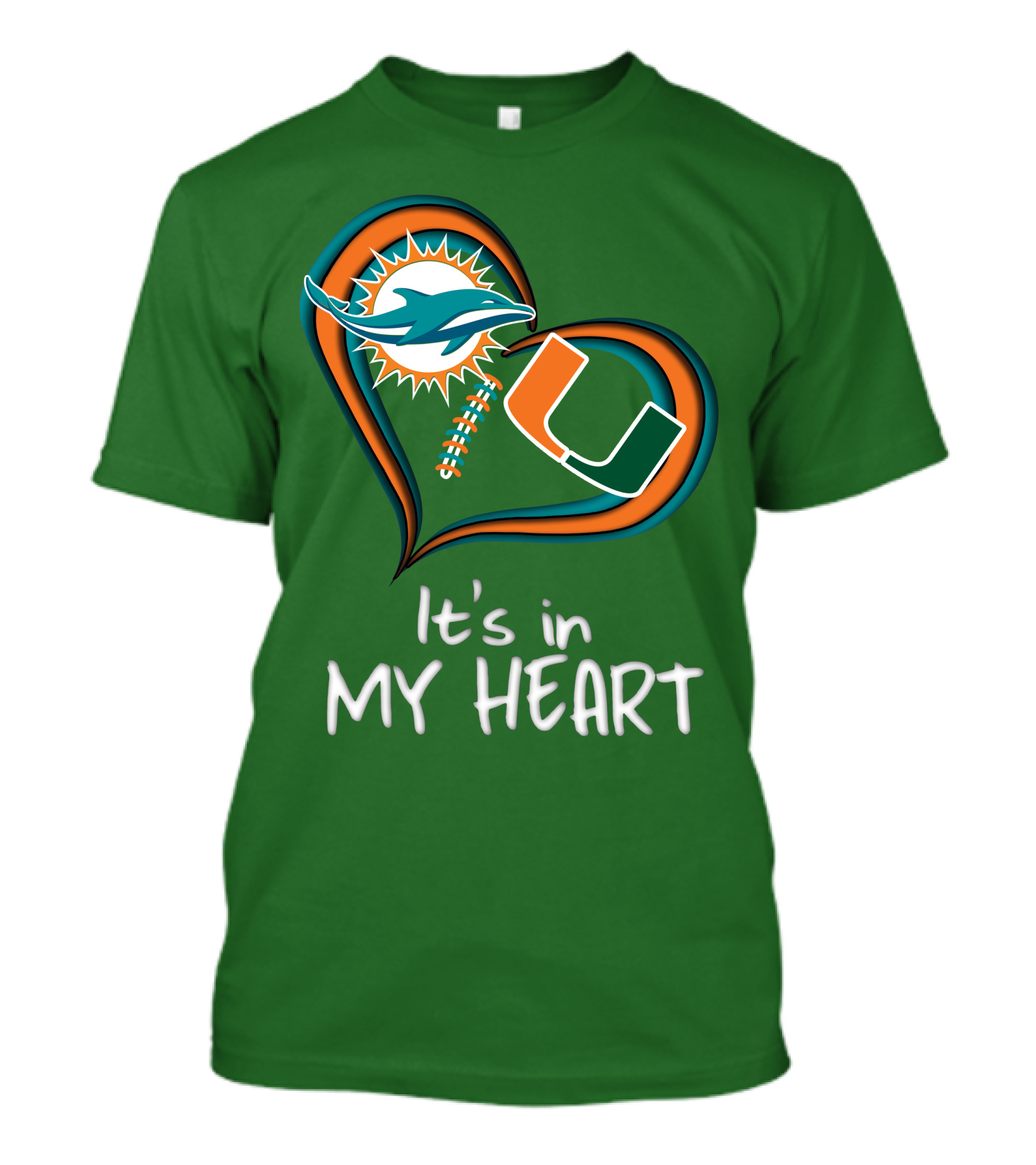 Dolphins Hurricanes It's In My Heart T-Shirt