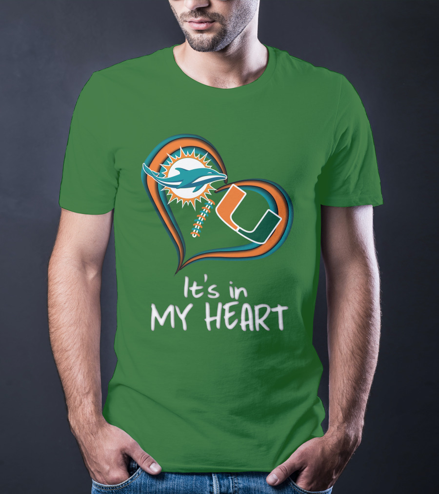 Dolphins Hurricanes It's In My Heart T-Shirt