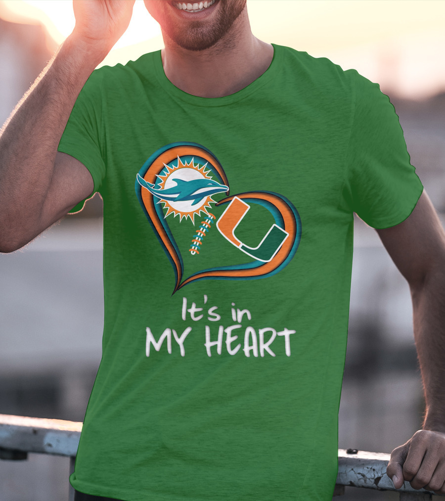 Dolphins Hurricanes It's In My Heart T-Shirt