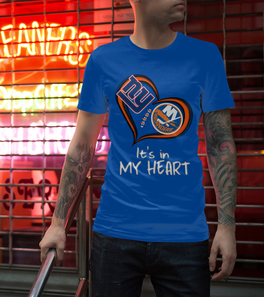 Ny Giants Islanders It's In My Heart T-Shirt