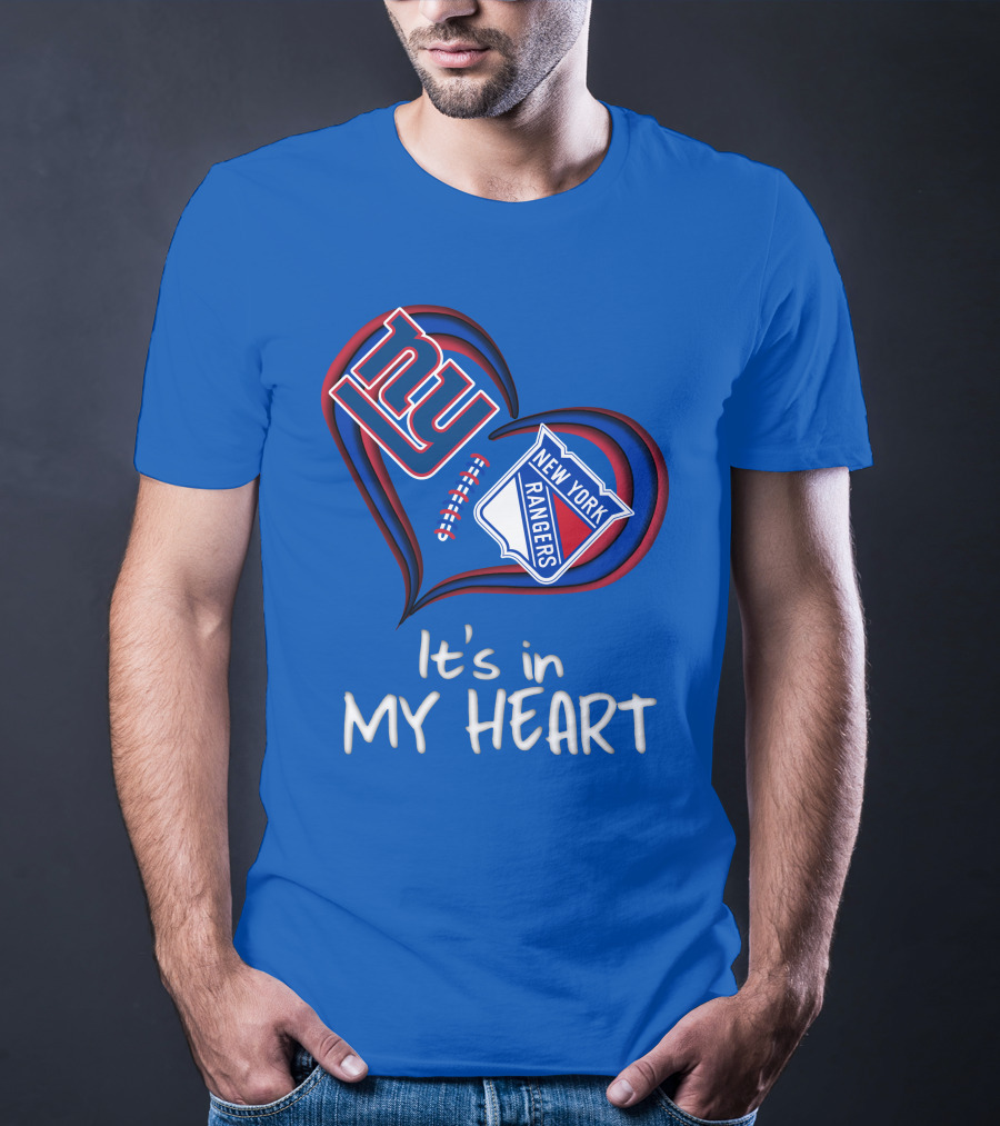 New York Giants And Rangers It's In My Heart T-Shirt