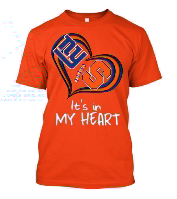 NY Giants Syracuse Orange It's In My Heart T-Shirt