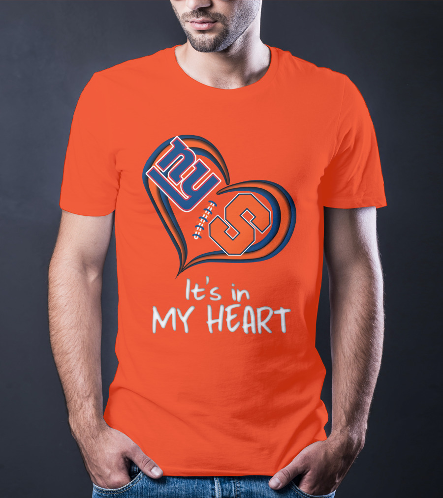 NY Giants Syracuse Orange It's In My Heart T-Shirt